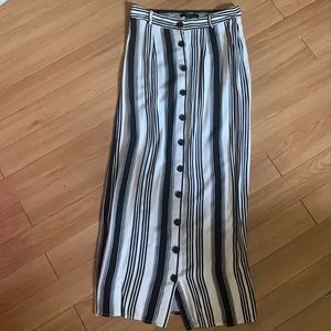 Stripped Forever 21 button down skirt